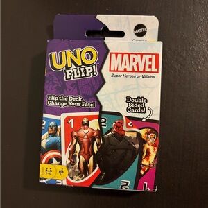 Mattel Marvel UNO Flip Card Game